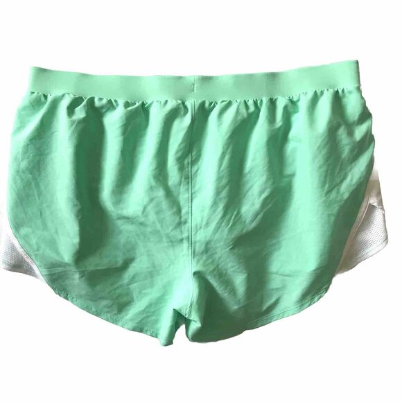 Under Armour Heatgear Shorts Womens Fly By 2.0 Brief Lined Green Loose Sz XL 3” - Picture 4 of 13